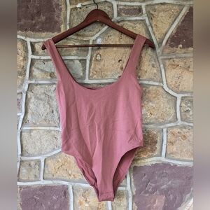 A New Day Dusty Rose Sleeveless Bodysuit Sz Medium